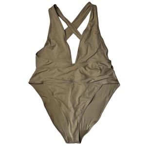 NWT Skims Swim Cut Out Plunge Monokini Swimsuit Desert Women’s 4X